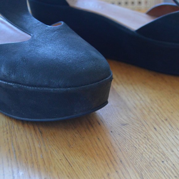 Rare Discontinued Kenneth Cole Gentle Souls Black Size 9 2” Platform - Picture 7 of 11